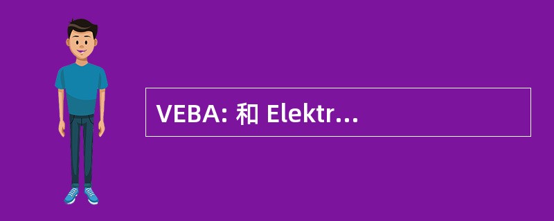 VEBA: 和 Elektrizitäts und Bergwerks AG