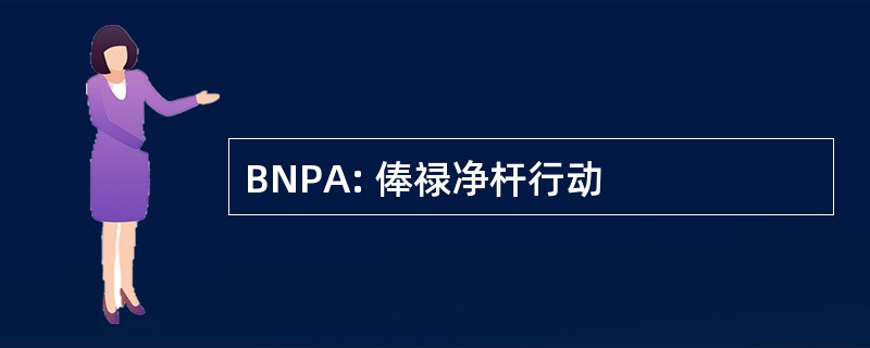 BNPA: 俸禄净杆行动