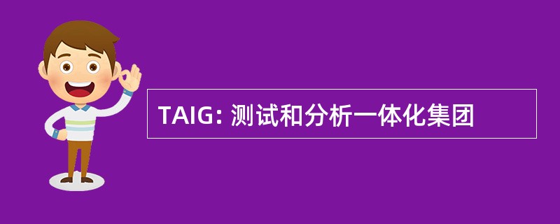 TAIG: 测试和分析一体化集团