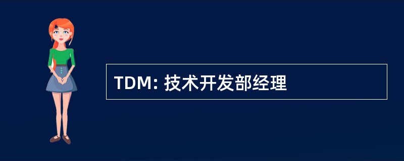 TDM: 技术开发部经理