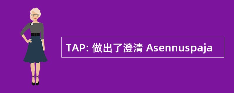 TAP: 做出了澄清 Asennuspaja