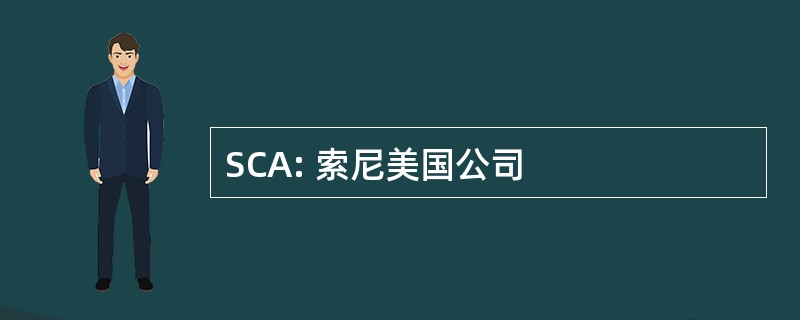 SCA: 索尼美国公司