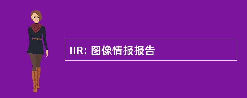 IIR: 图像情报报告