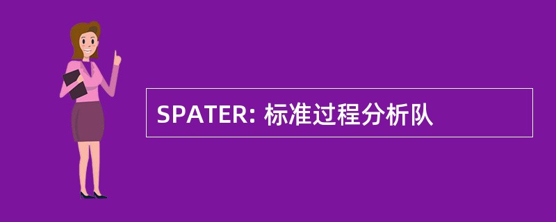 SPATER: 标准过程分析队