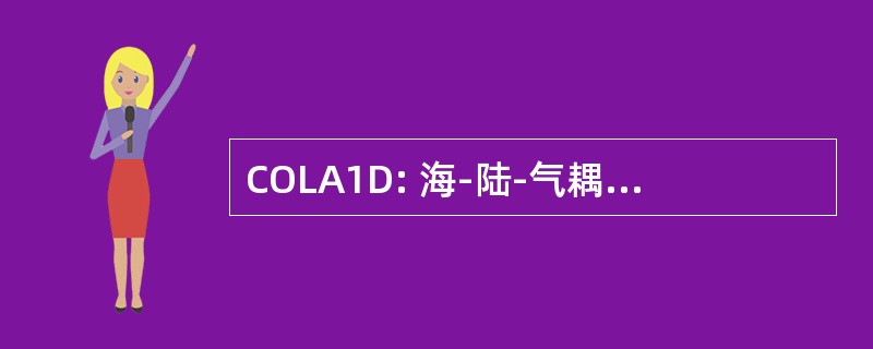 COLA1D: 海-陆-气耦合的 1 维模型