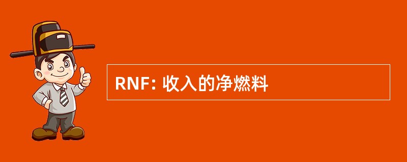 RNF: 收入的净燃料