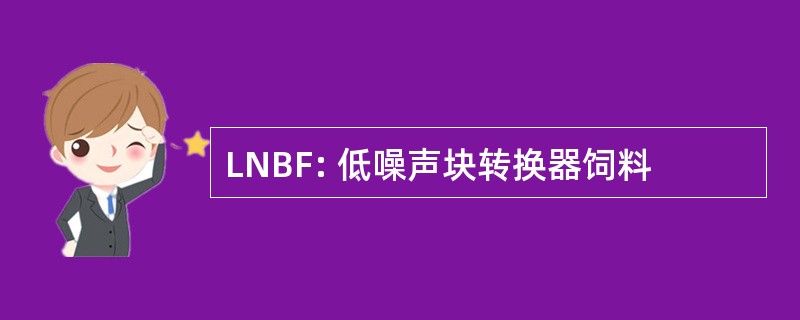 LNBF: 低噪声块转换器饲料