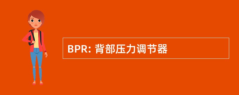 BPR: 背部压力调节器