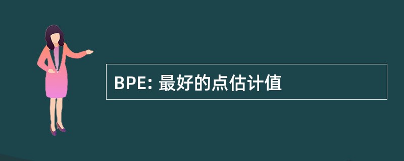 BPE: 最好的点估计值