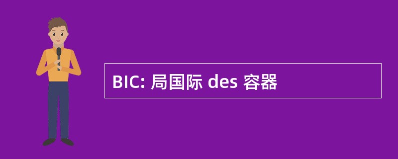 BIC: 局国际 des 容器