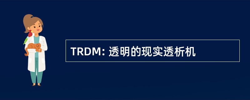 TRDM: 透明的现实透析机