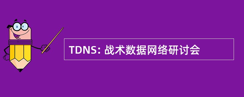 TDNS: 战术数据网络研讨会