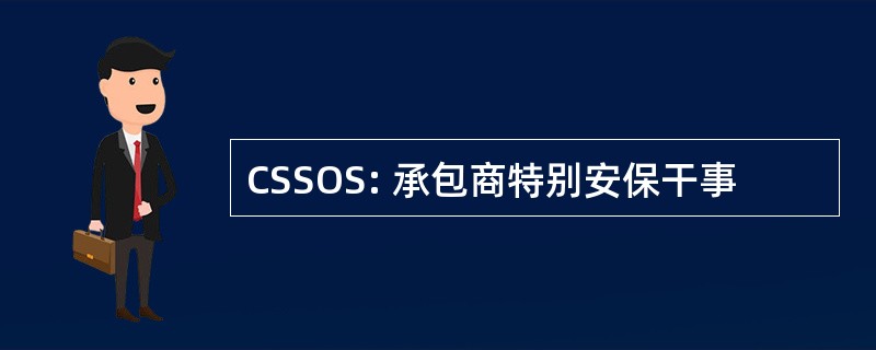 CSSOS: 承包商特别安保干事