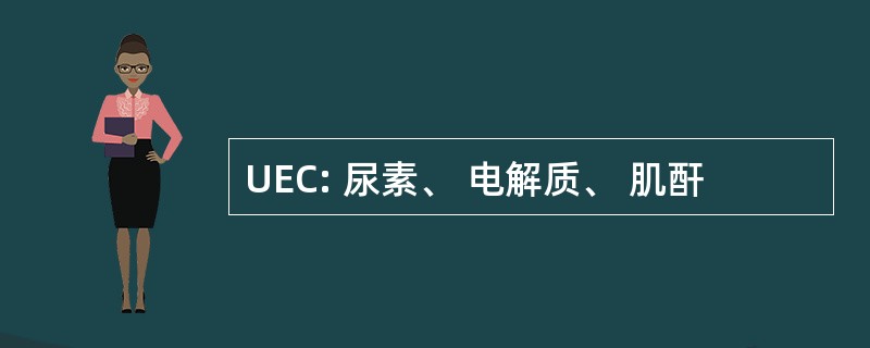 UEC: 尿素、 电解质、 肌酐