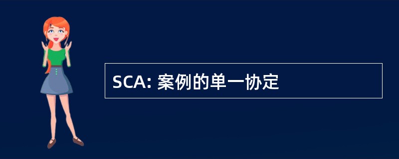 SCA: 案例的单一协定