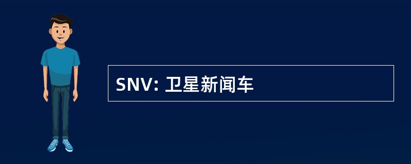 SNV: 卫星新闻车