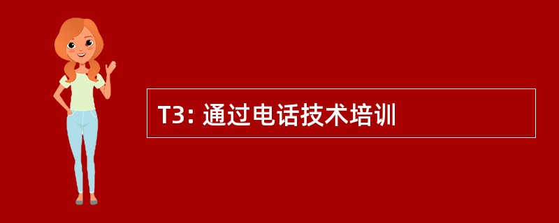 T3: 通过电话技术培训