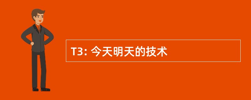 T3: 今天明天的技术