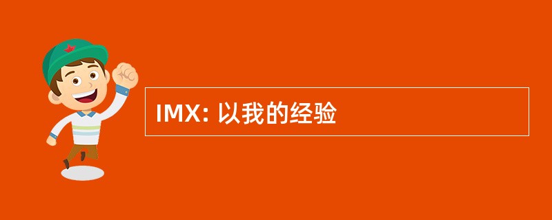 IMX: 以我的经验