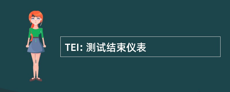 TEI: 测试结束仪表