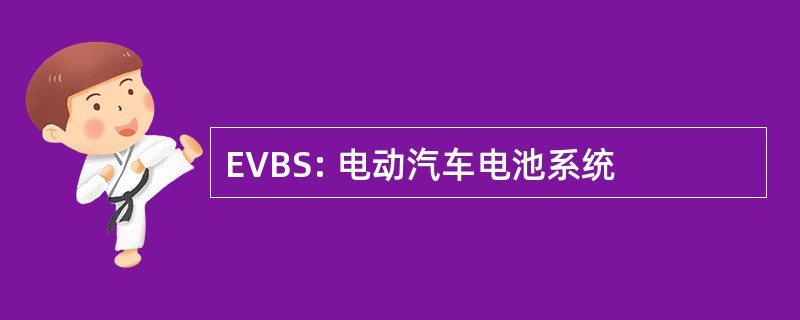 EVBS: 电动汽车电池系统