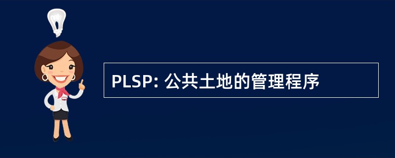 PLSP: 公共土地的管理程序