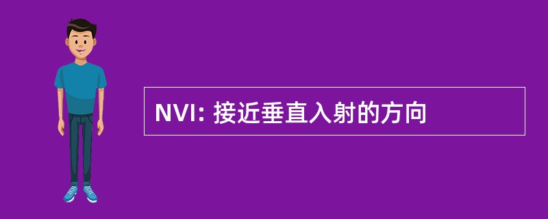 NVI: 接近垂直入射的方向