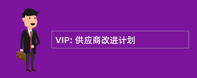 VIP: 供应商改进计划