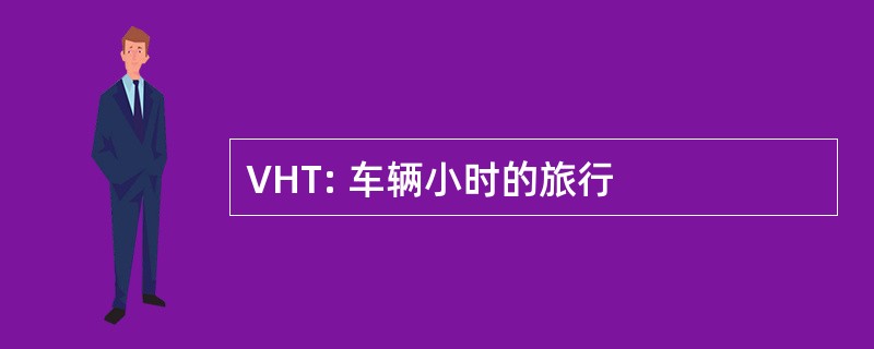 VHT: 车辆小时的旅行