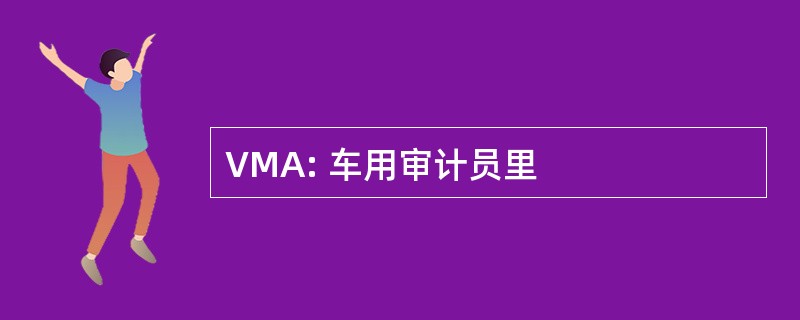 VMA: 车用审计员里