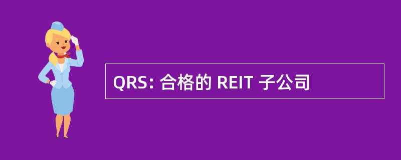 QRS: 合格的 REIT 子公司