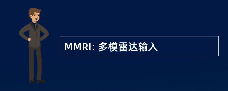 MMRI: 多模雷达输入