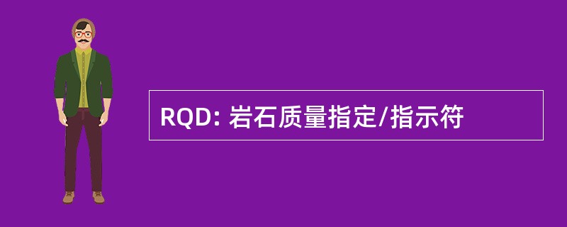 RQD: 岩石质量指定/指示符