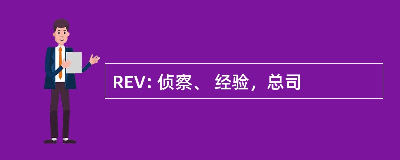 REV: 侦察、 经验，总司