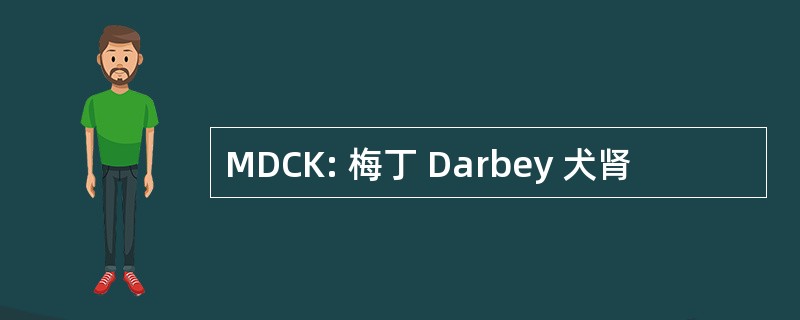 MDCK: 梅丁 Darbey 犬肾