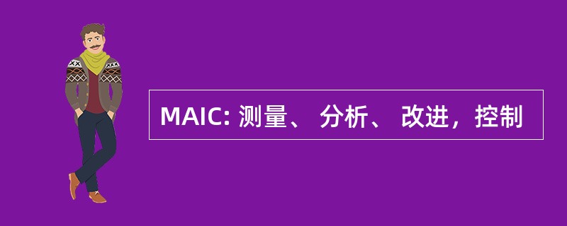 MAIC: 测量、 分析、 改进，控制