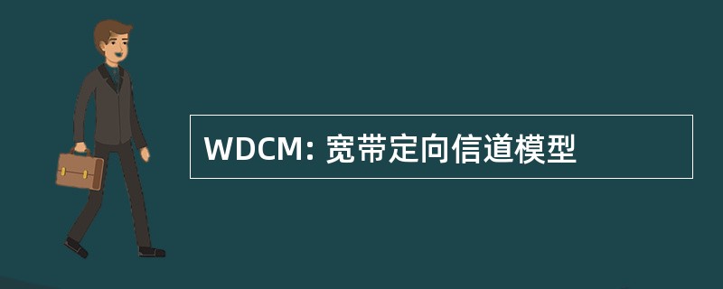 WDCM: 宽带定向信道模型