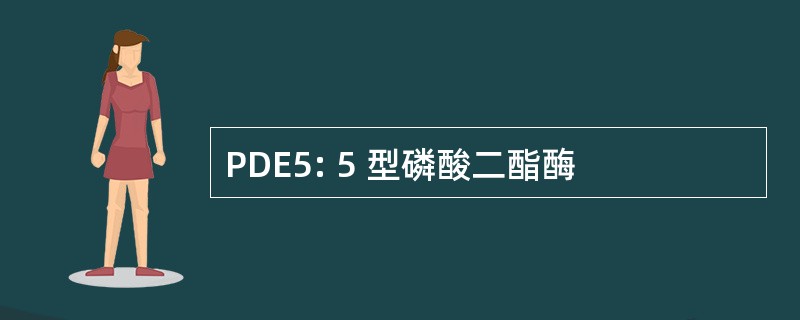 PDE5: 5 型磷酸二酯酶