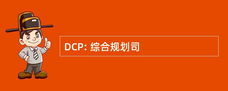 DCP: 综合规划司