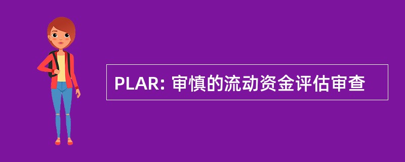 PLAR: 审慎的流动资金评估审查