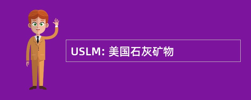 USLM: 美国石灰矿物