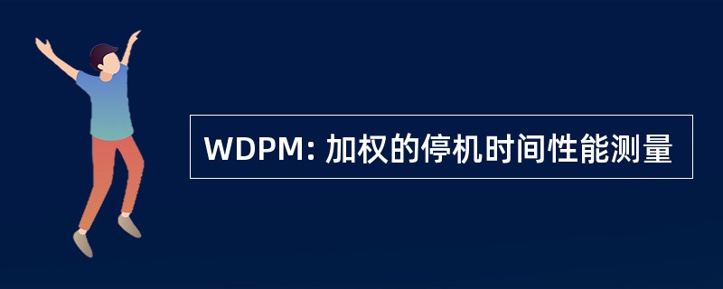 WDPM: 加权的停机时间性能测量