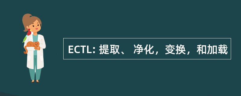 ECTL: 提取、 净化，变换，和加载