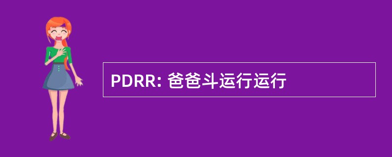 PDRR: 爸爸斗运行运行