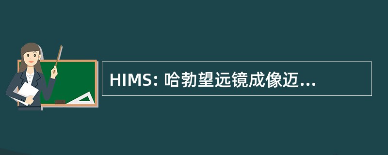 HIMS: 哈勃望远镜成像迈克尔森光谱仪