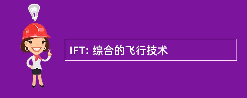 IFT: 综合的飞行技术