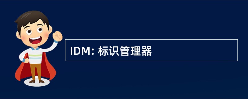 IDM: 标识管理器