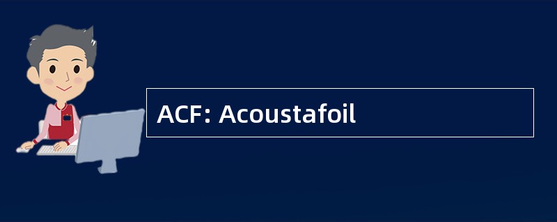 ACF: Acoustafoil