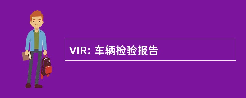 VIR: 车辆检验报告