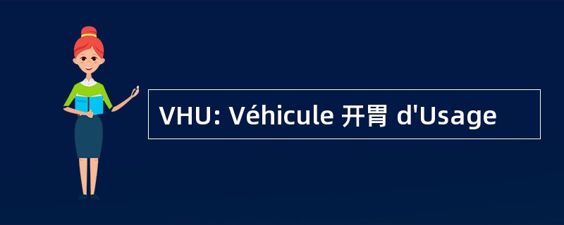 VHU: Véhicule 开胃 d&#039;Usage